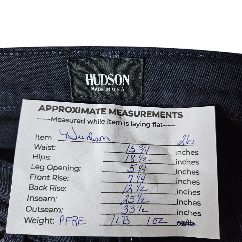 Hudson Lou Lou Tuxedo Skinny Jeans 26 Black Orange Stripe Contrast Preppy Bold - Picture 13 of 13
